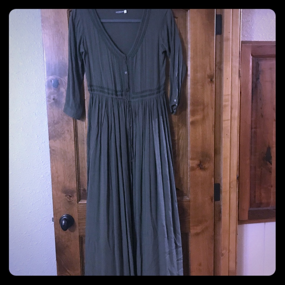Sage green maxi dress
